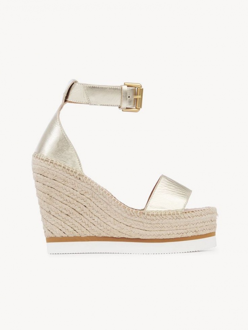 Chloe Glyn Espadril Wedge Gümüş | CHE-SR14843