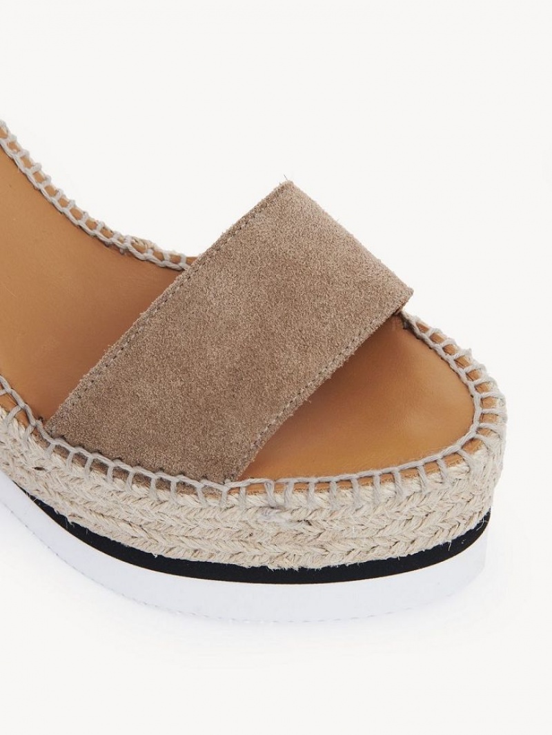 Chloe Glyn Espadril Wedge Haki | CHE-SR14816