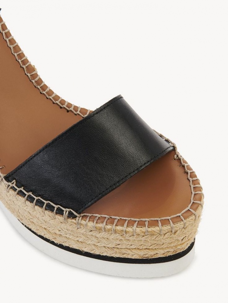 Chloe Glyn Espadril Wedge Siyah | CHE-SR14839