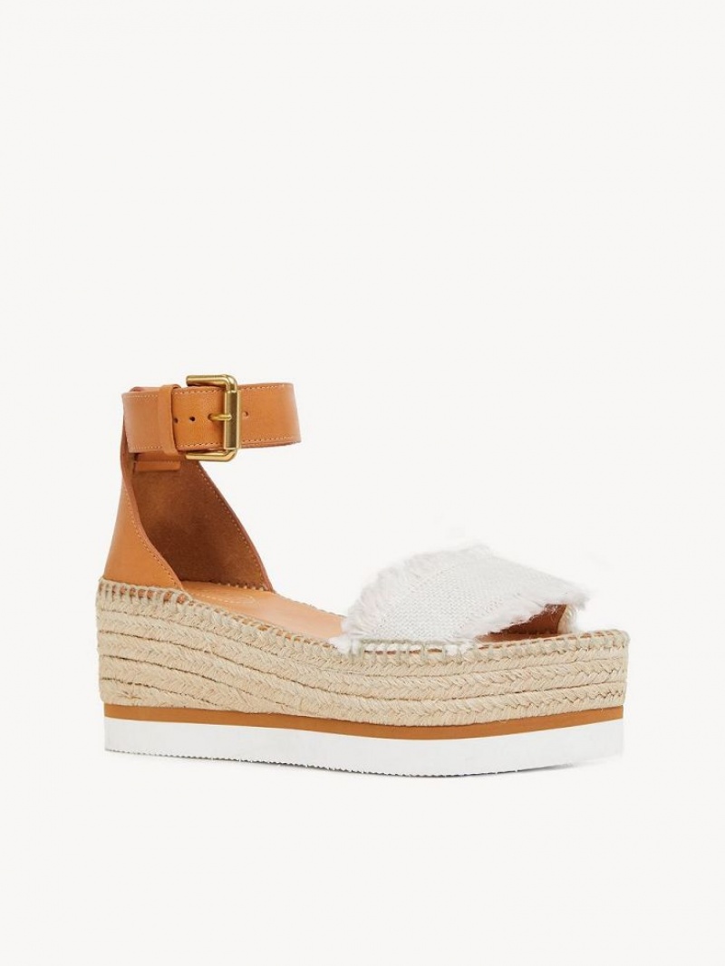 Chloe Glyn Platform Sandalet Beyaz | CHE-SR14826