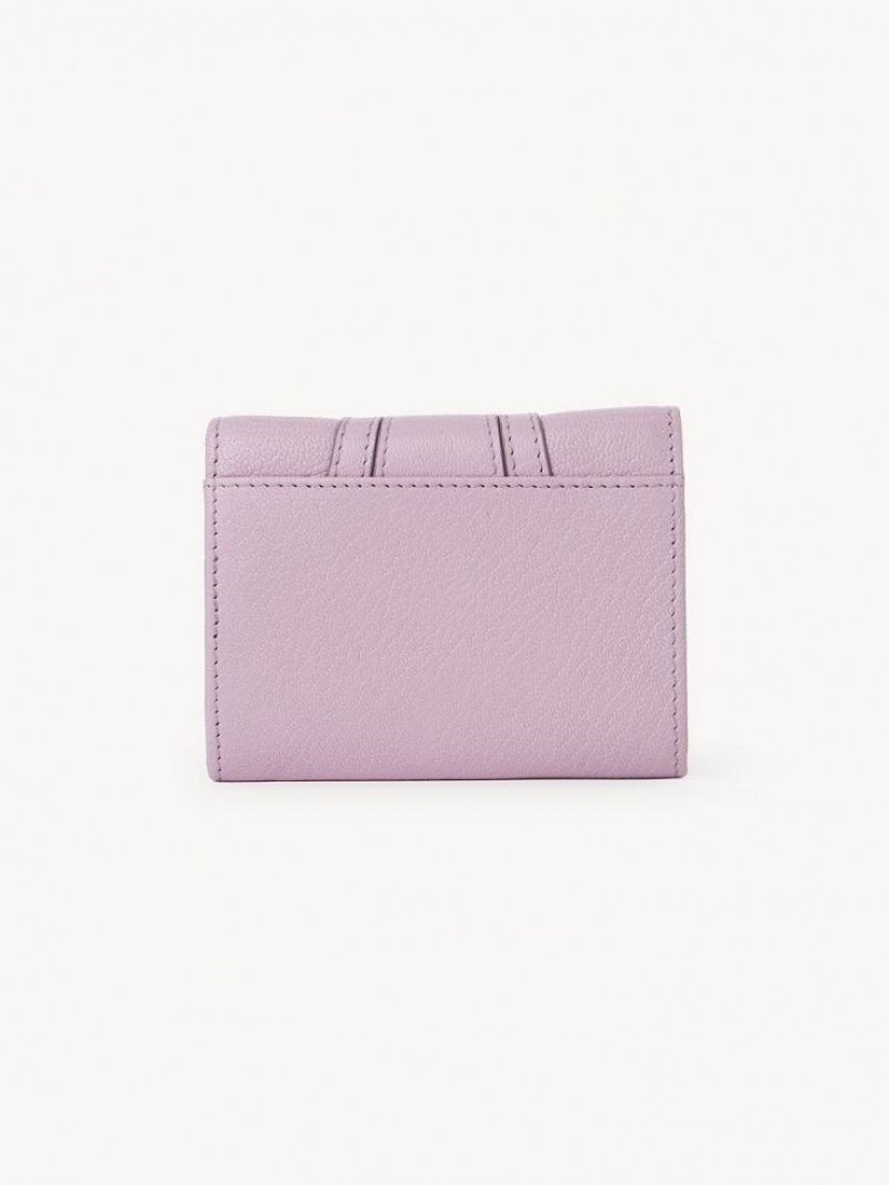 Chloe Hana Tri-fold Küçük Cüzdan Lavanta Beyaz | CHE-SR14908