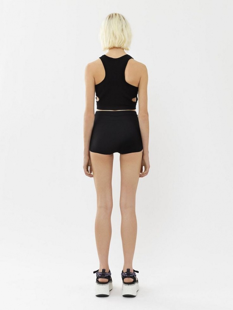 Chloe High-waisted Mini Şort Siyah | CHE-SR14007