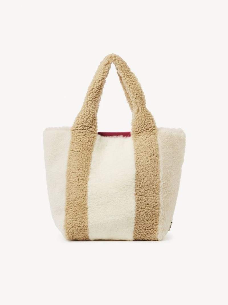 Chloe Huggy Tote Çanta Bej Rengi | CHE-SR14698