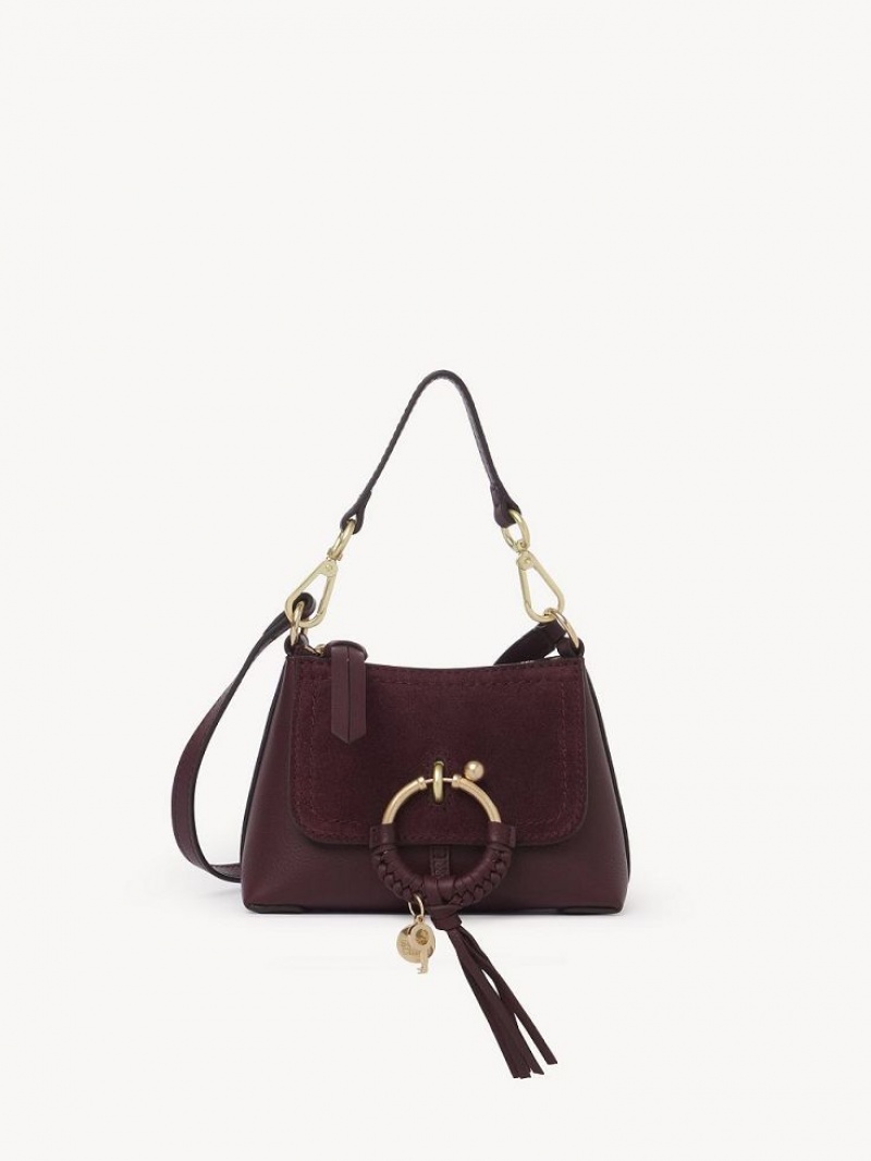 Chloe Joan Mini Omuz Çantası Bordo | CHE-SR14634