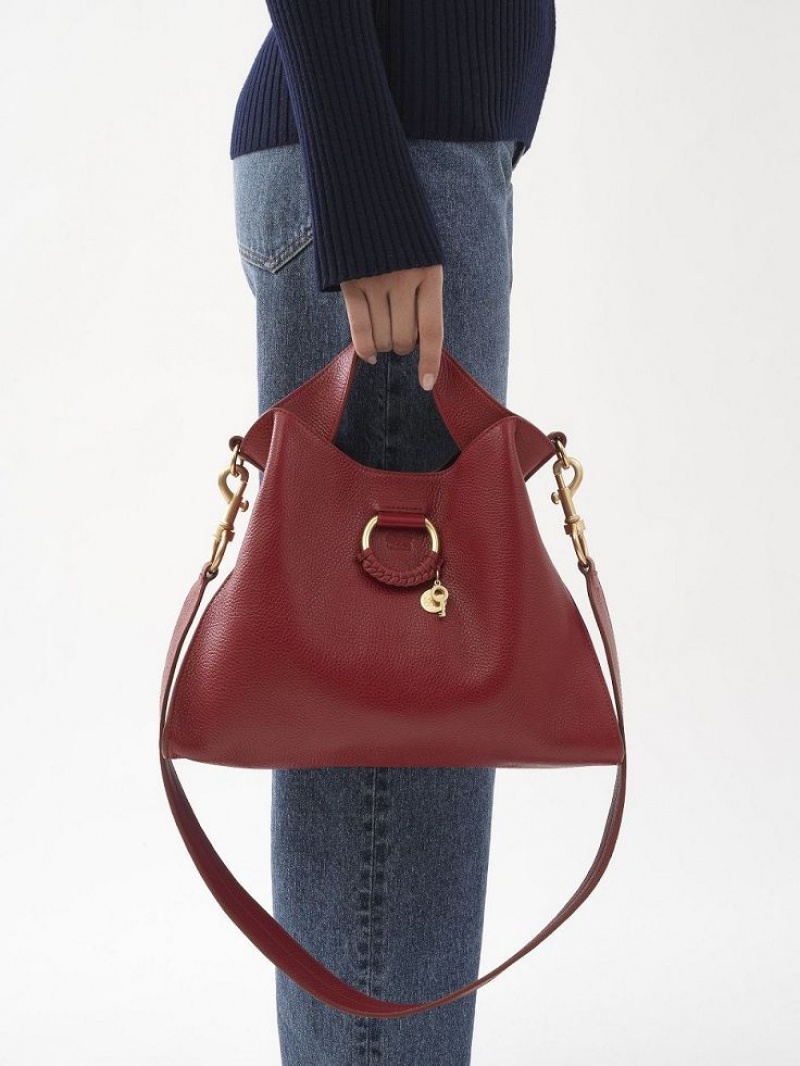 Chloe Joan Small Top Handle Omuz Çantası Kırmızı | CHE-SR14601