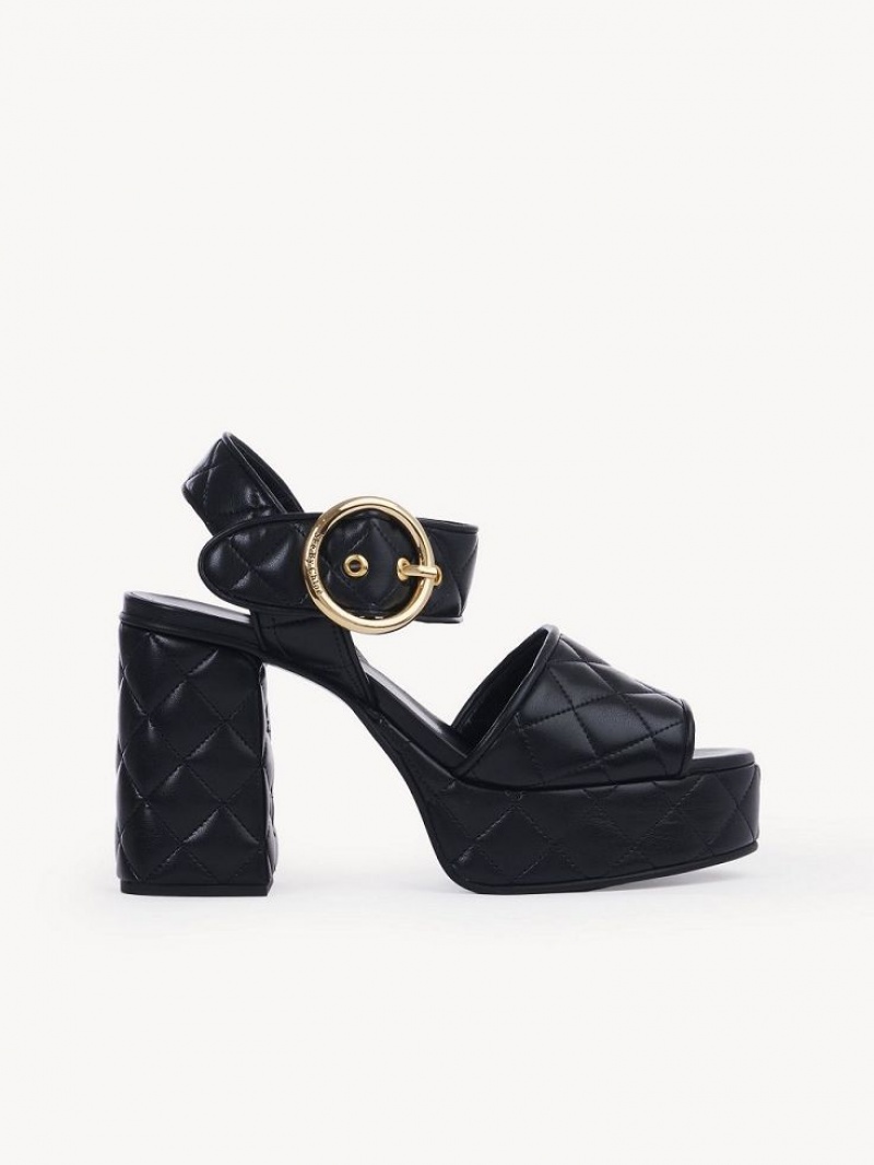 Chloe Jodie Platform Sandalet Siyah | CHE-SR14813