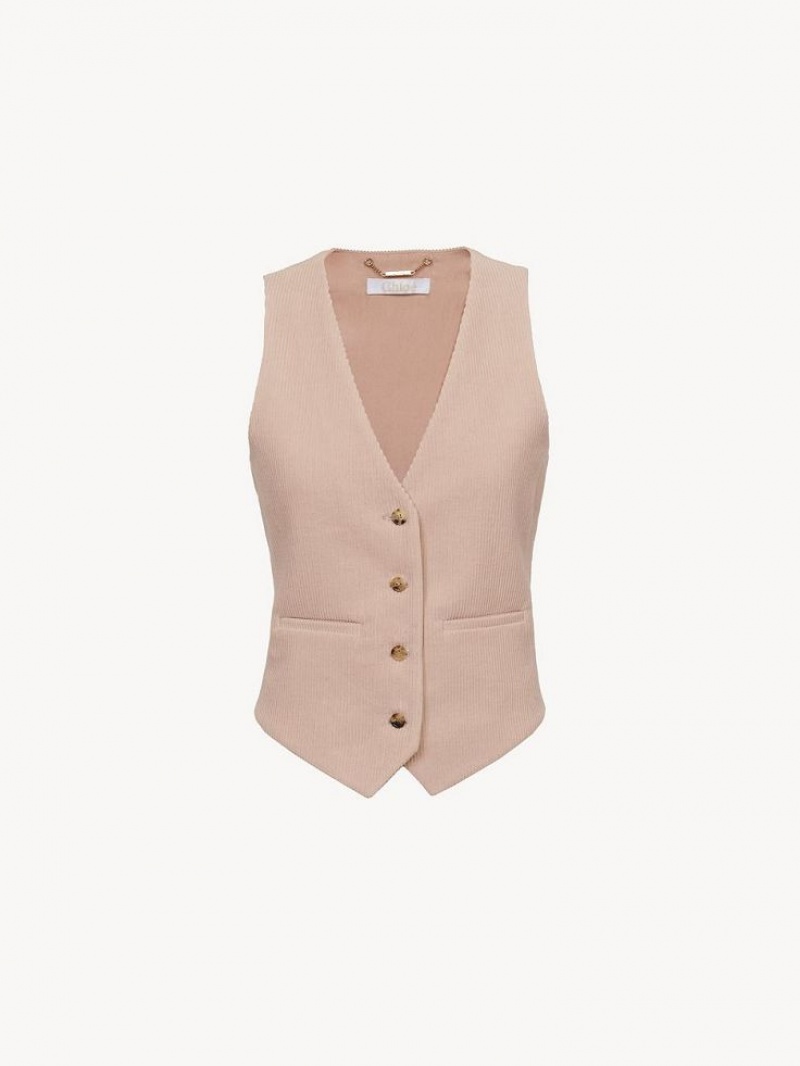 Chloe Klasik Vest Mont Pembe | CHE-SR13805