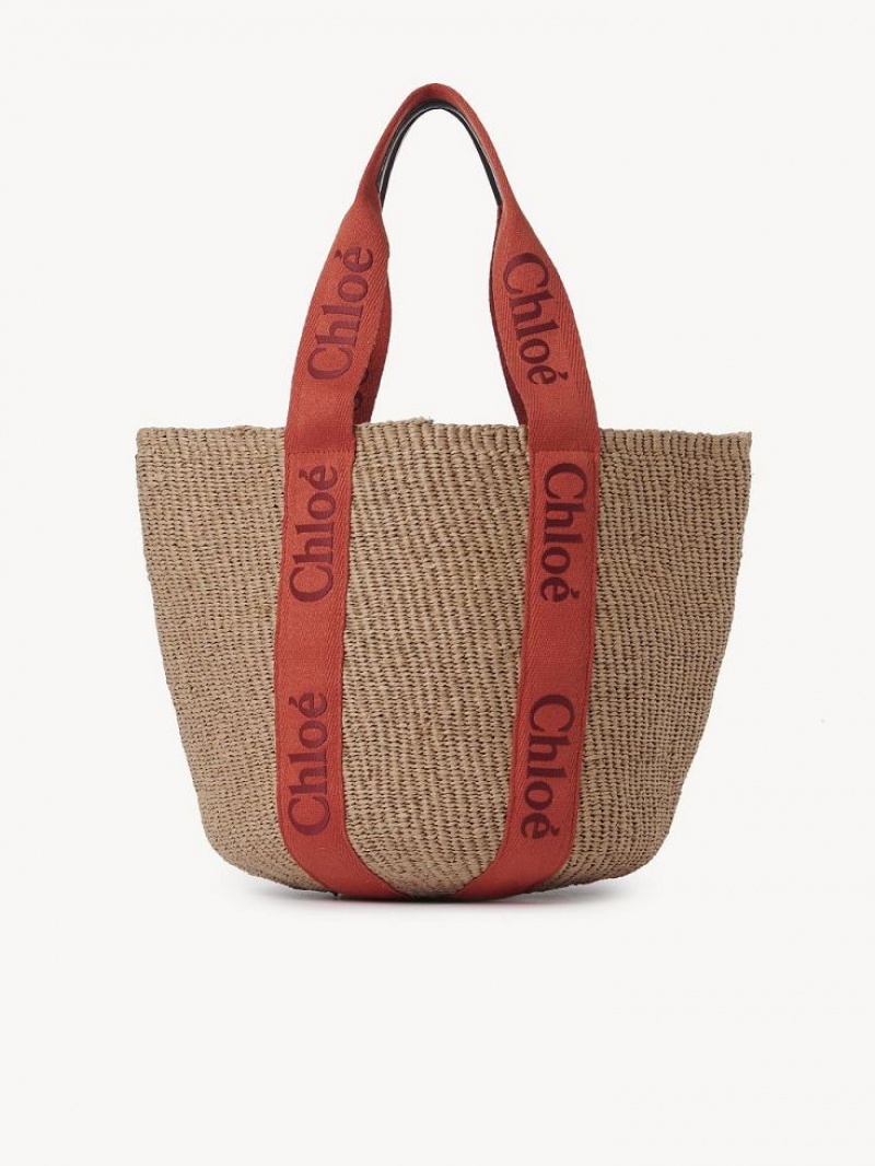 Chloe Large Woody Baskets Turuncu Turuncu | CHE-SR13646