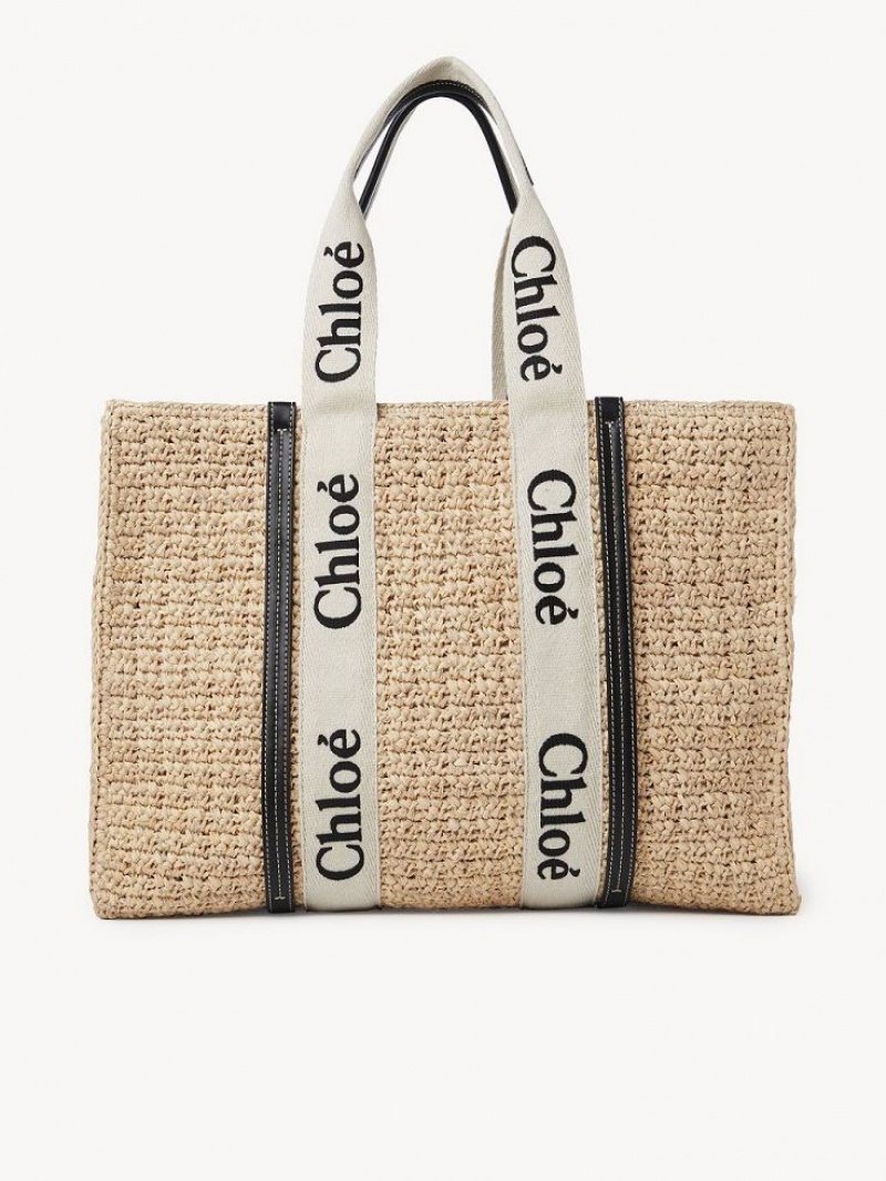 Chloe Large Woody Tote Baskets Kahverengi | CHE-SR13649