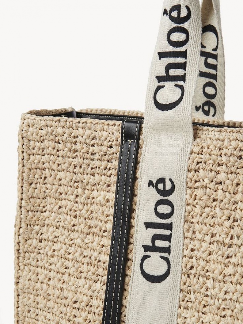 Chloe Large Woody Tote Baskets Kahverengi | CHE-SR13649