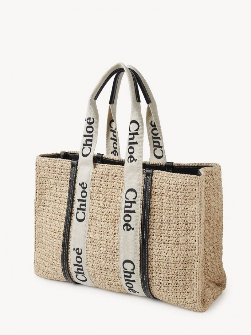 Chloe Large Woody Tote Baskets Kahverengi | CHE-SR13649