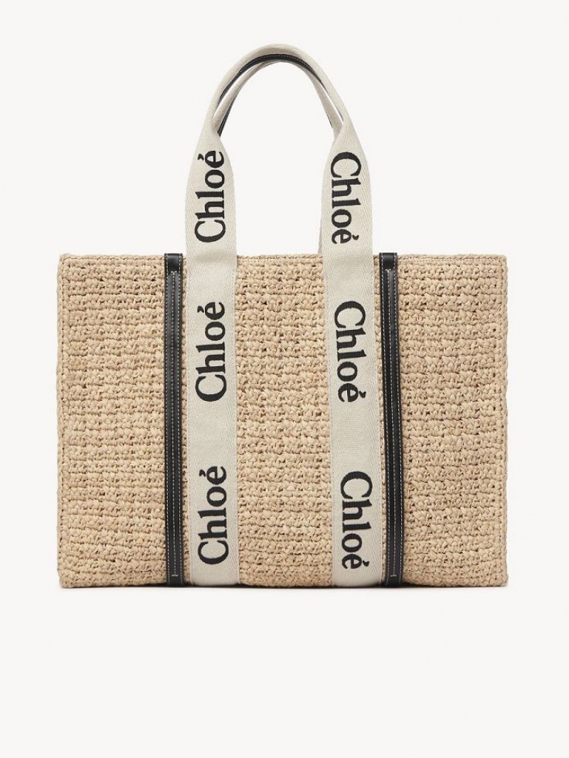 Chloe Large Woody Tote Baskets Kahverengi | CHE-SR13649