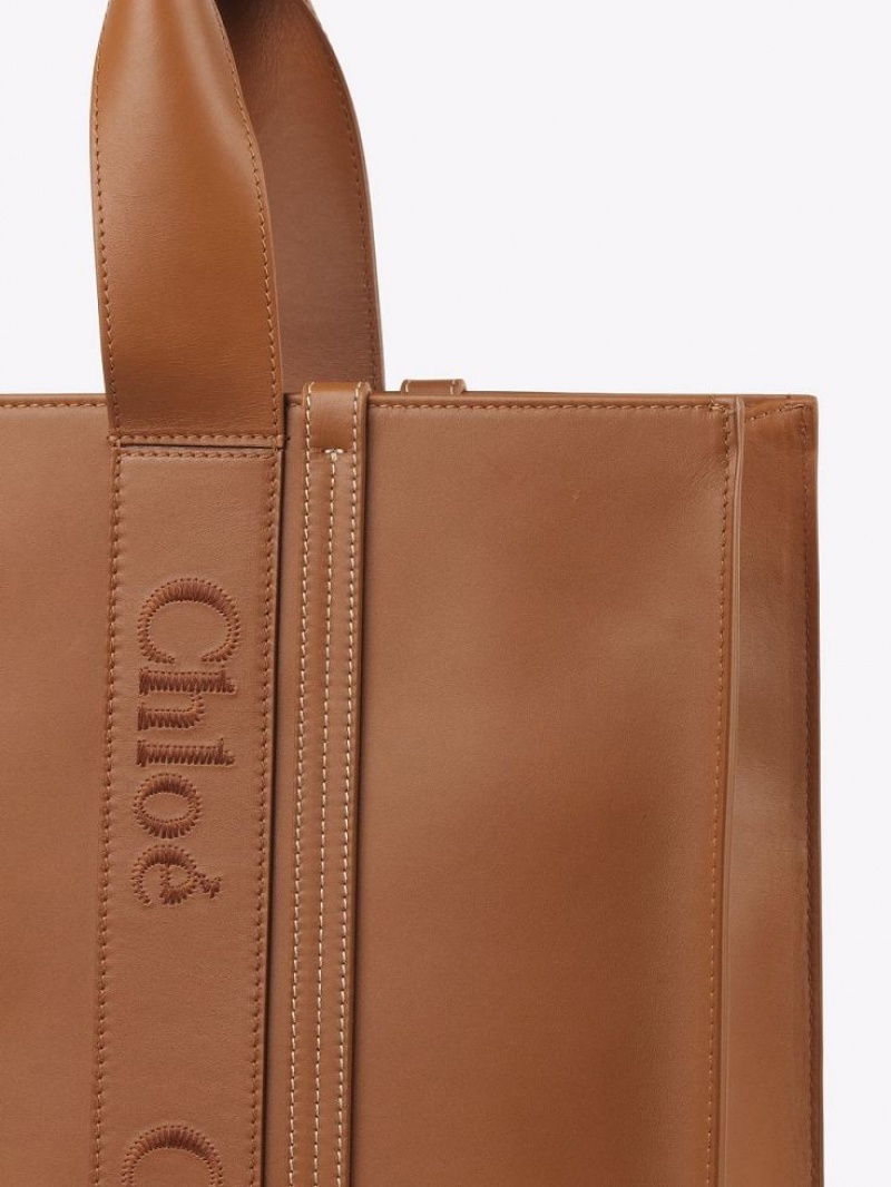 Chloe Large Woody Tote Çanta Kahverengi | CHE-SR13348