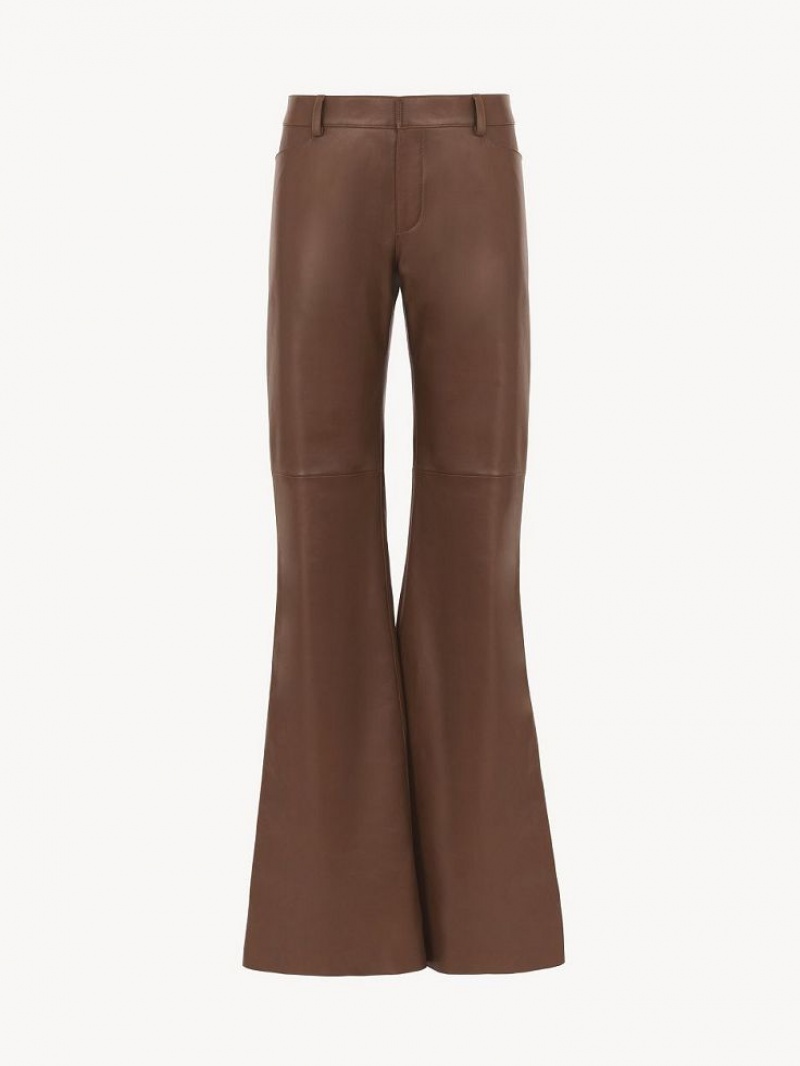 Chloe Low-waist Flare Pantolon Kahve | CHE-SR14021