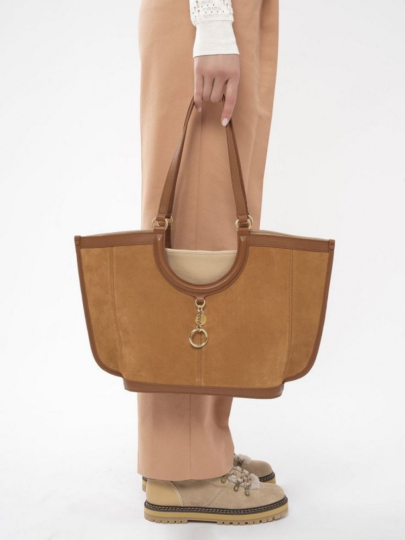 Chloe Mara Shopper Omuz Çantası Kahverengi | CHE-SR14592