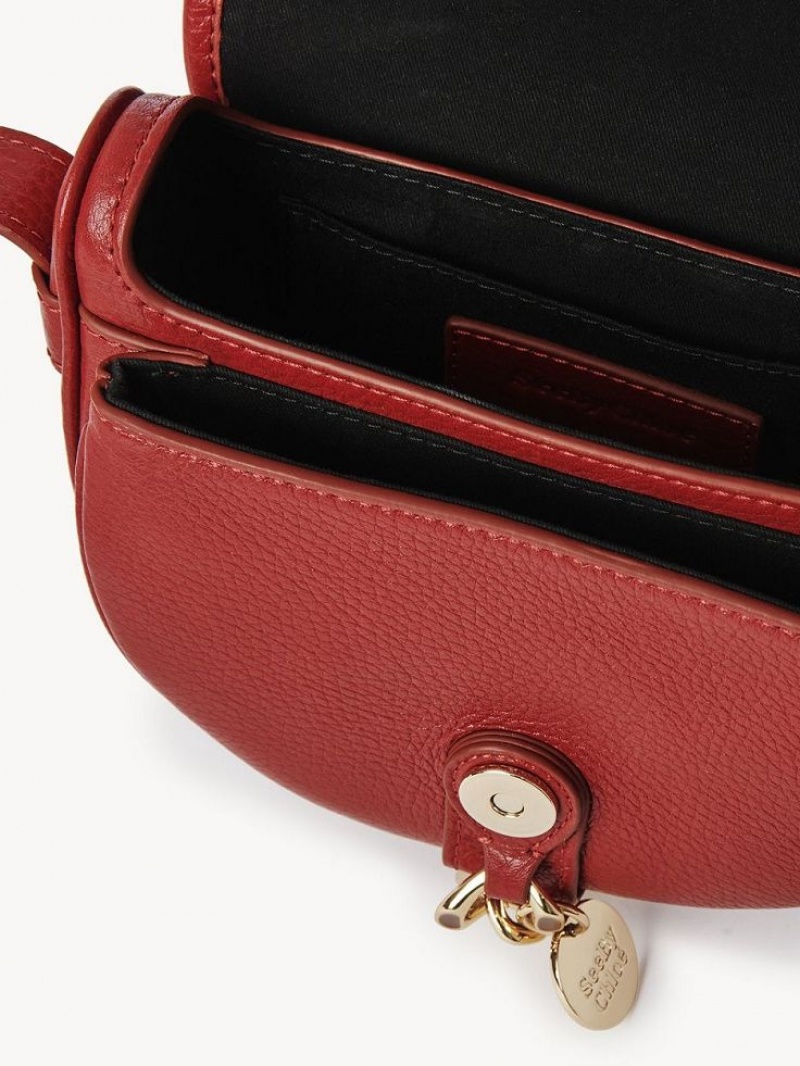 Chloe Mara Small Saddle Omuz Çantası Kırmızı | CHE-SR14602