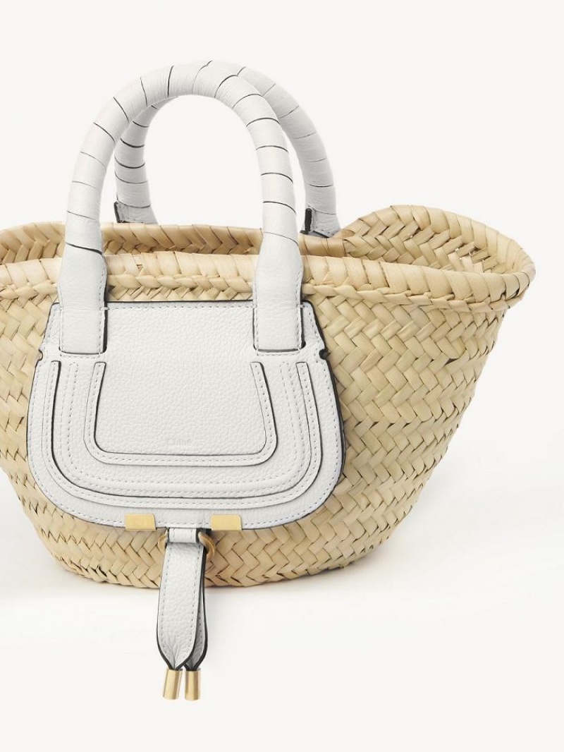 Chloe Marcie Basket Mini Çanta Beyaz | CHE-SR13662