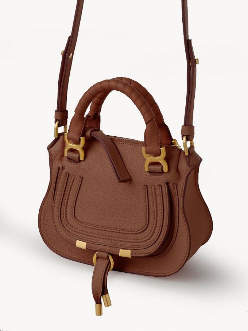 Chloe Marcie Double Carry Mini Çanta Kahverengi | CHE-SR13725