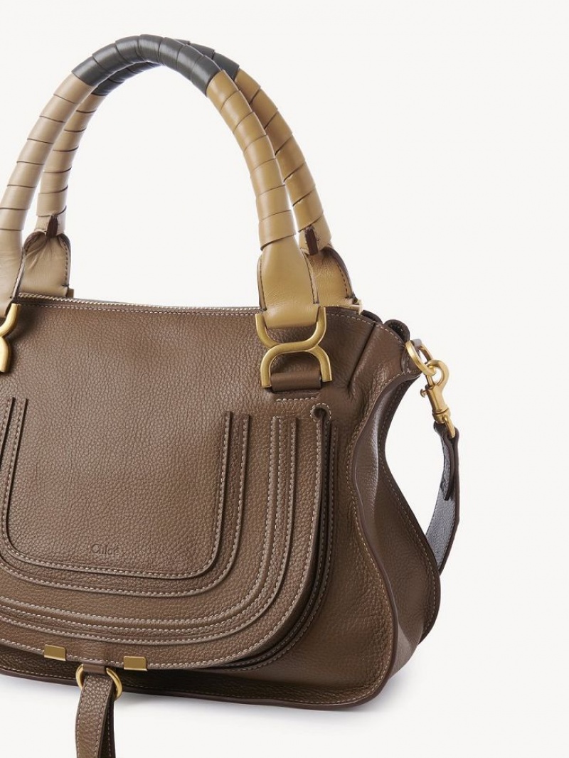 Chloe Marcie Double Carry Omuz Çantası Kahverengi | CHE-SR13439