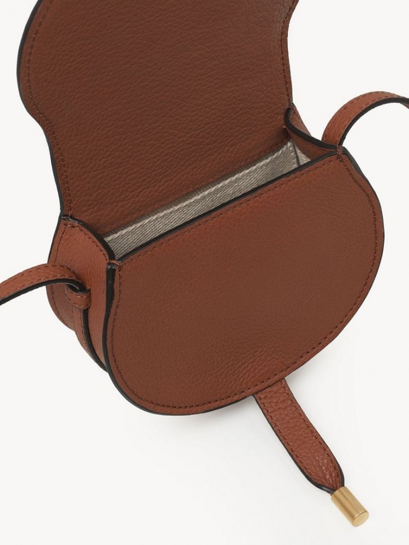 Chloe Marcie Nano Saddle Mini Çanta Kahverengi | CHE-SR13684