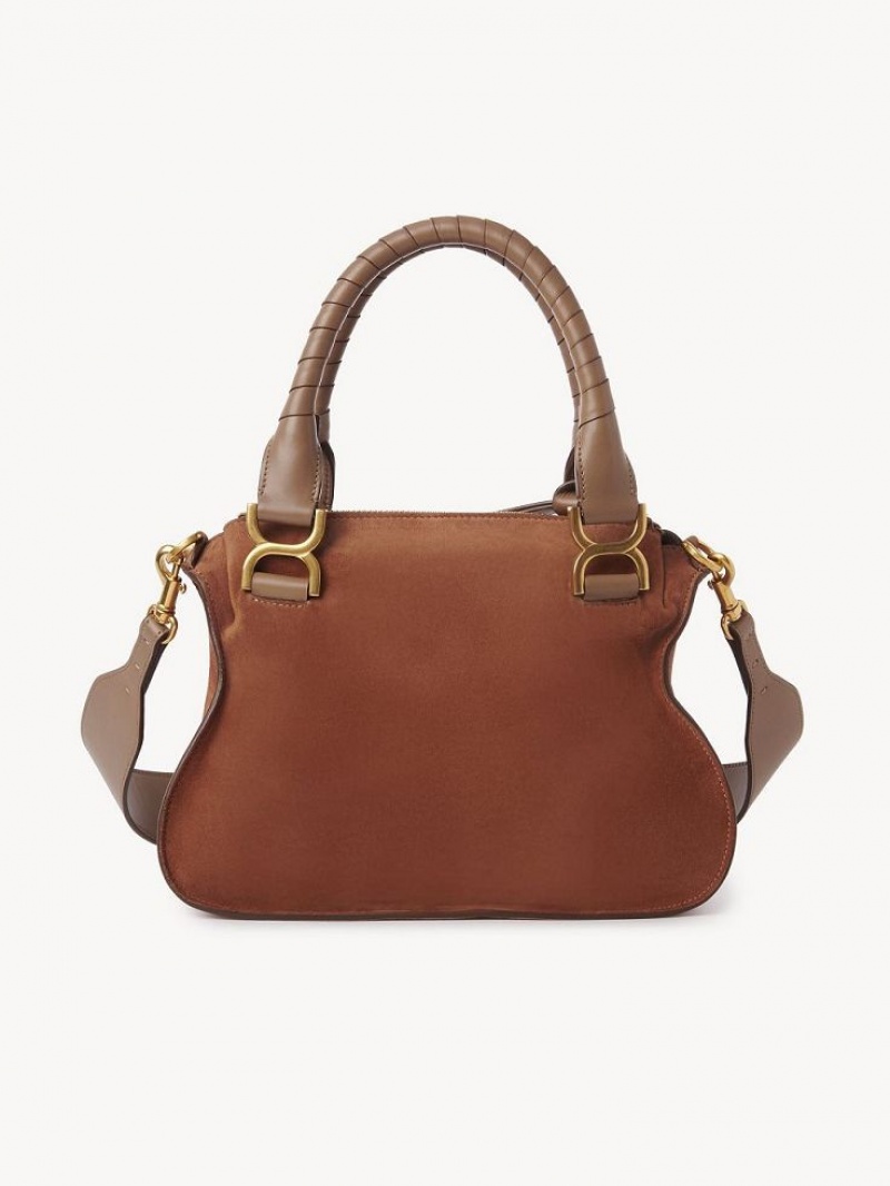 Chloe Marcie Small Double Carry Omuz Çantası Kahverengi | CHE-SR13440