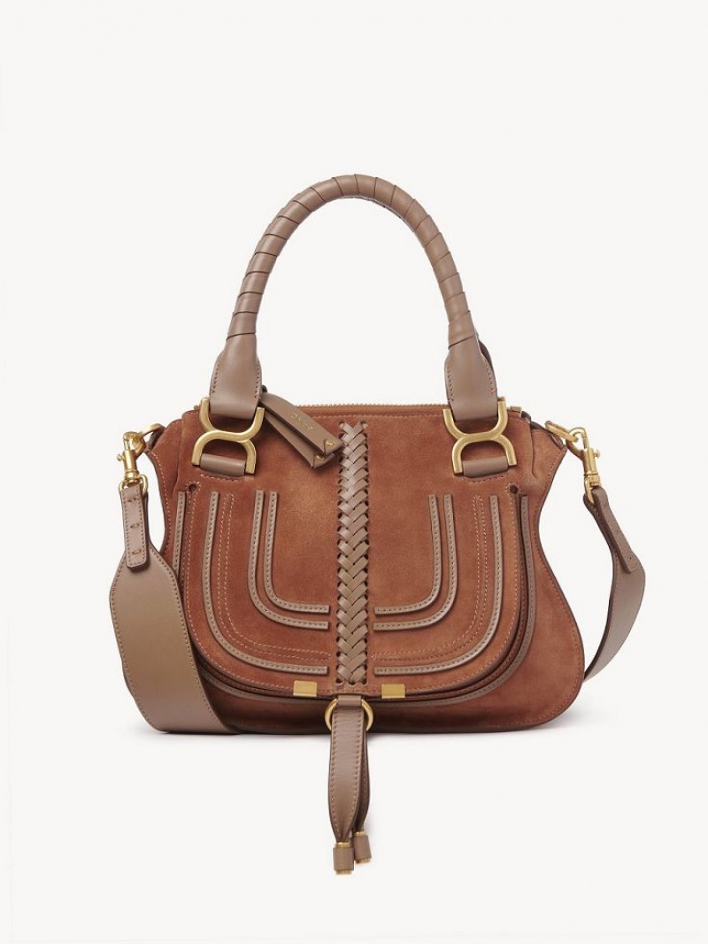 Chloe Marcie Small Double Carry Omuz Çantası Kahverengi | CHE-SR13440