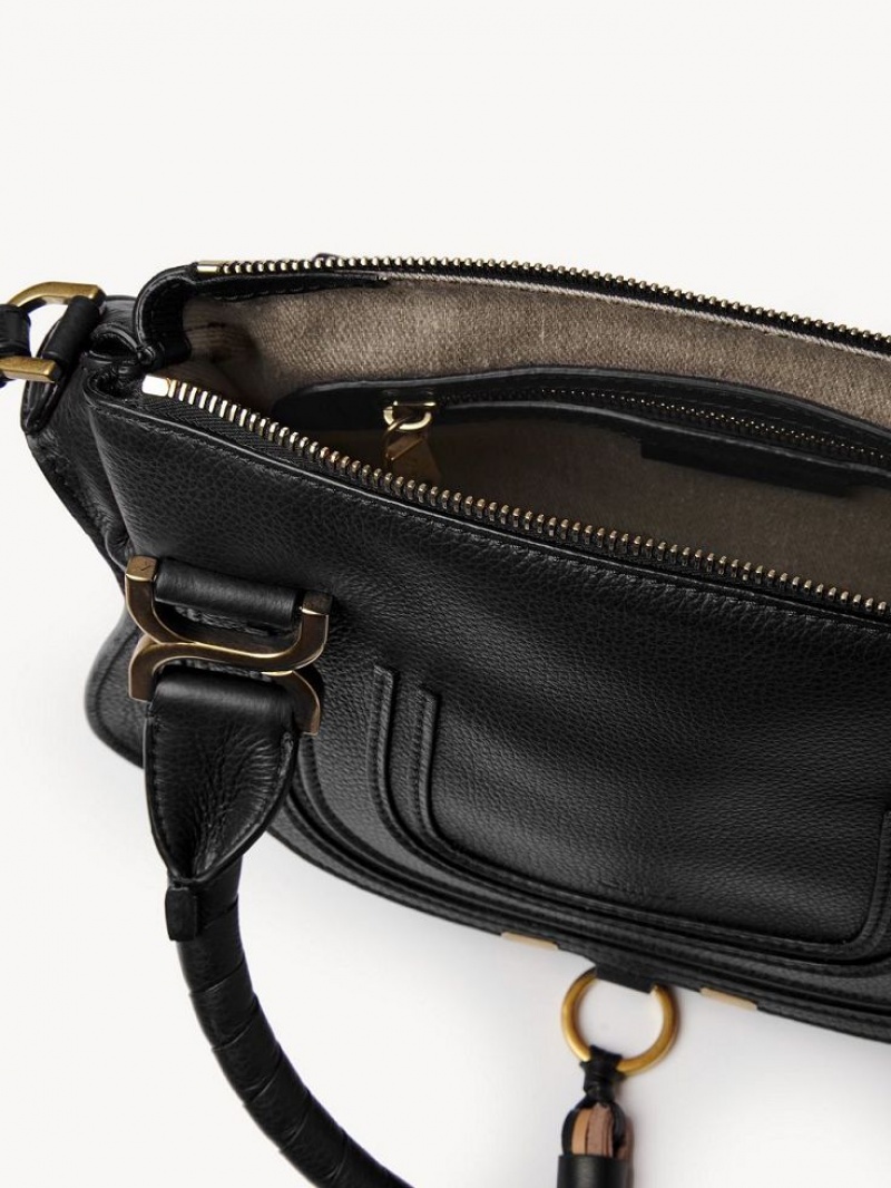Chloe Marcie Small Double Carry Çapraz Askılı Çanta Siyah | CHE-SR13489