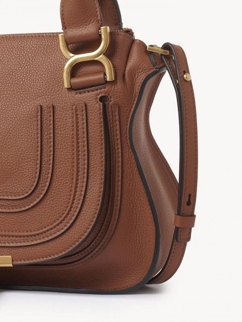 Chloe Marcie Small Double Carry Çapraz Askılı Çanta Kahverengi | CHE-SR13620