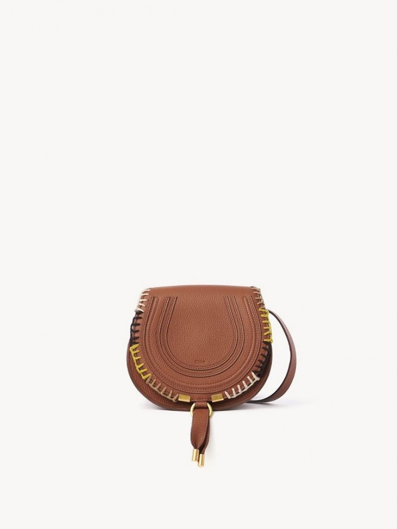 Chloe Marcie Small Saddle Mini Çanta Kahverengi | CHE-SR13664