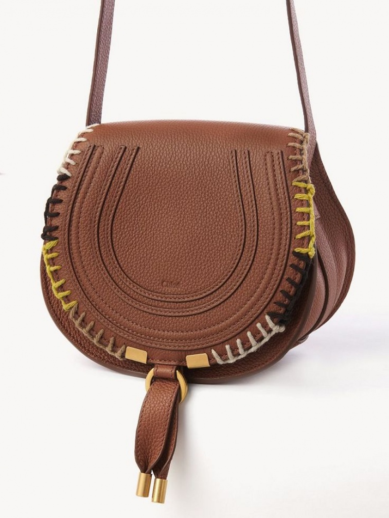 Chloe Marcie Small Saddle Mini Çanta Kahverengi | CHE-SR13664