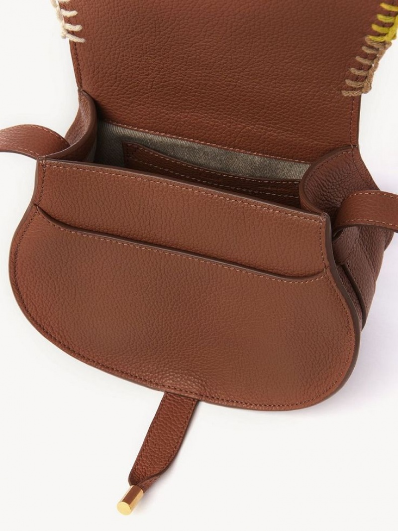 Chloe Marcie Small Saddle Mini Çanta Kahverengi | CHE-SR13664