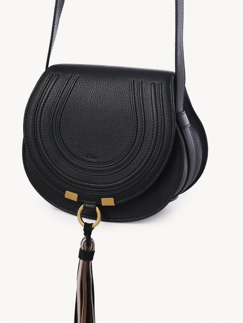 Chloe Marcie Small Saddle Mini Çanta Siyah | CHE-SR13663