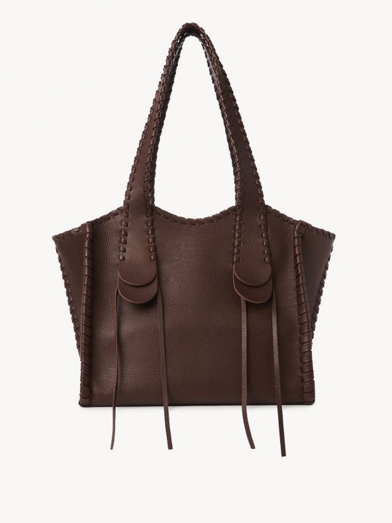 Chloe Medium Mony Tote Çanta Çikolata | CHE-SR13380