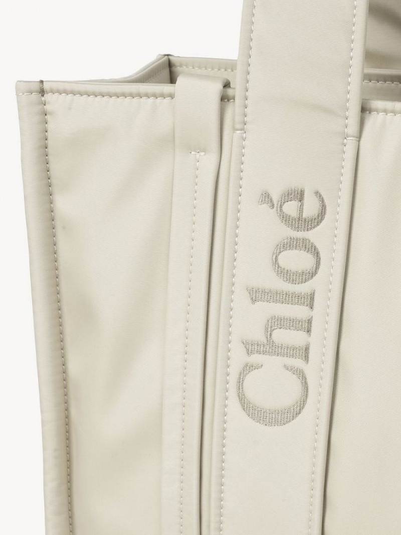 Chloe Medium Woody Omuz Çantası Beyaz | CHE-SR13410