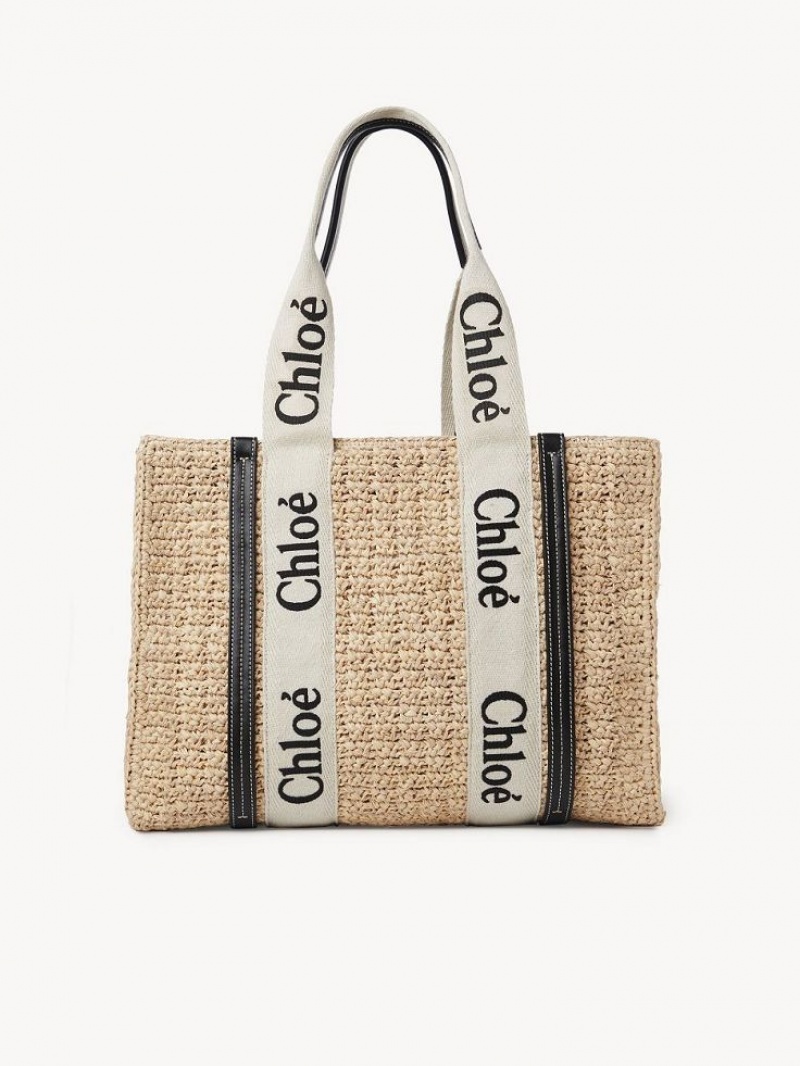 Chloe Medium Woody Tote Baskets Kahverengi | CHE-SR13656