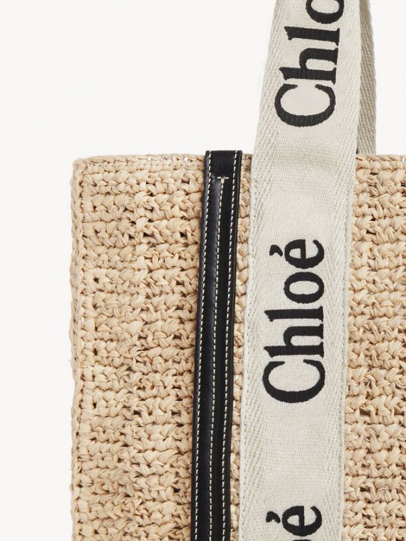 Chloe Medium Woody Tote Baskets Kahverengi | CHE-SR13656