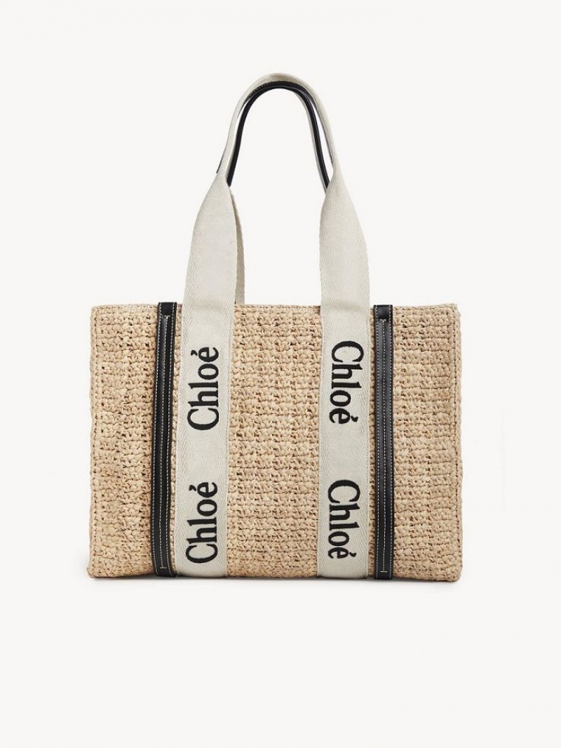 Chloe Medium Woody Tote Baskets Kahverengi | CHE-SR13656