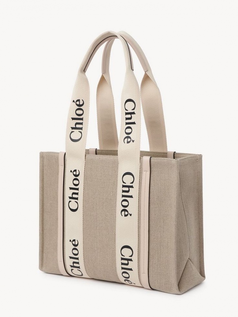 Chloe Medium Woody Tote Çanta Pembe | CHE-SR13393