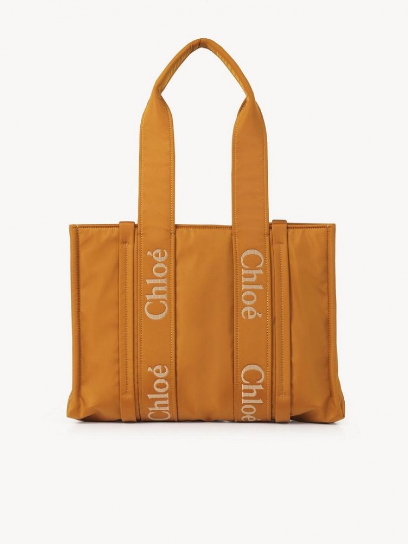 Chloe Medium Woody Tote Çanta Sarı | CHE-SR13287