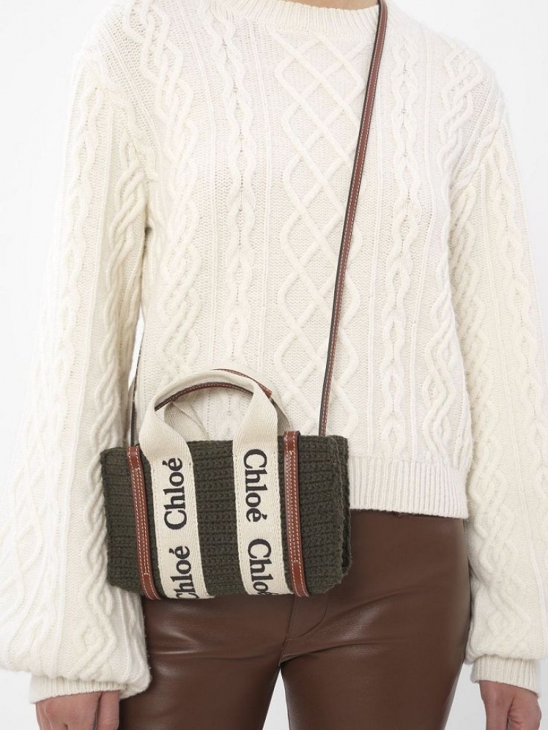 Chloe Mini Woody Çapraz Askılı Çanta Gri | CHE-SR13465