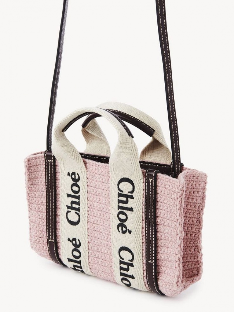 Chloe Mini Woody Çapraz Askılı Çanta Pembe | CHE-SR13464