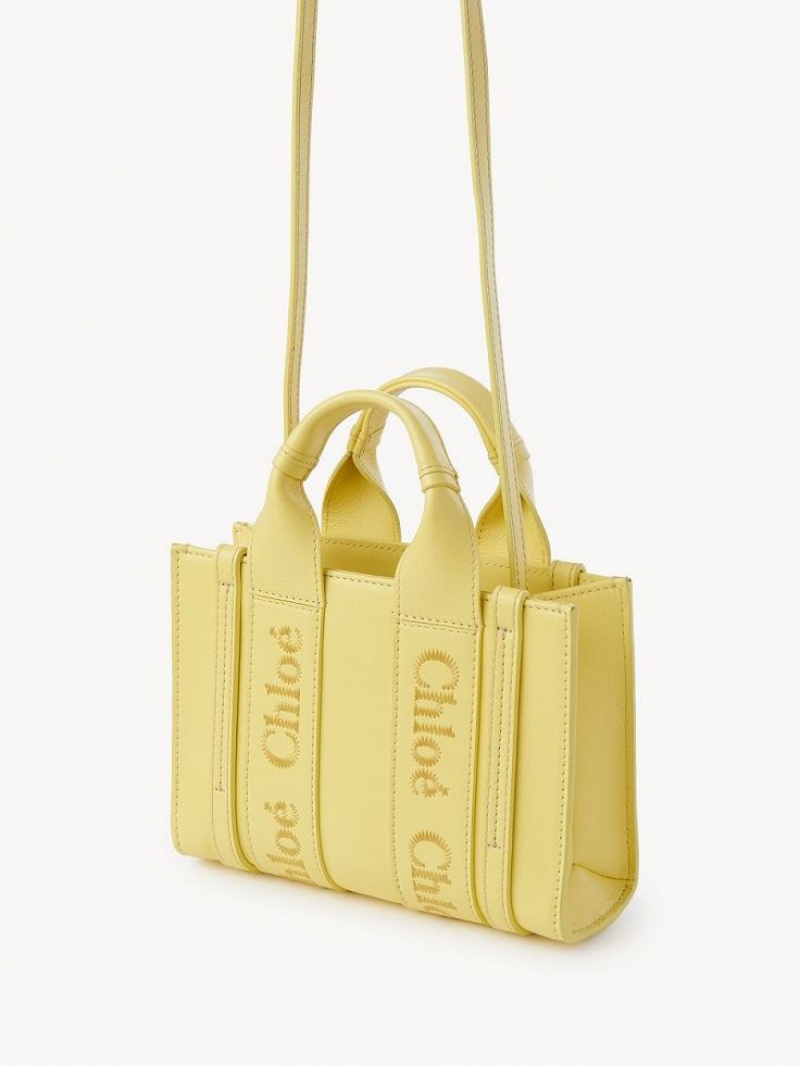 Chloe Mini Woody Çapraz Askılı Çanta Sarı | CHE-SR13520