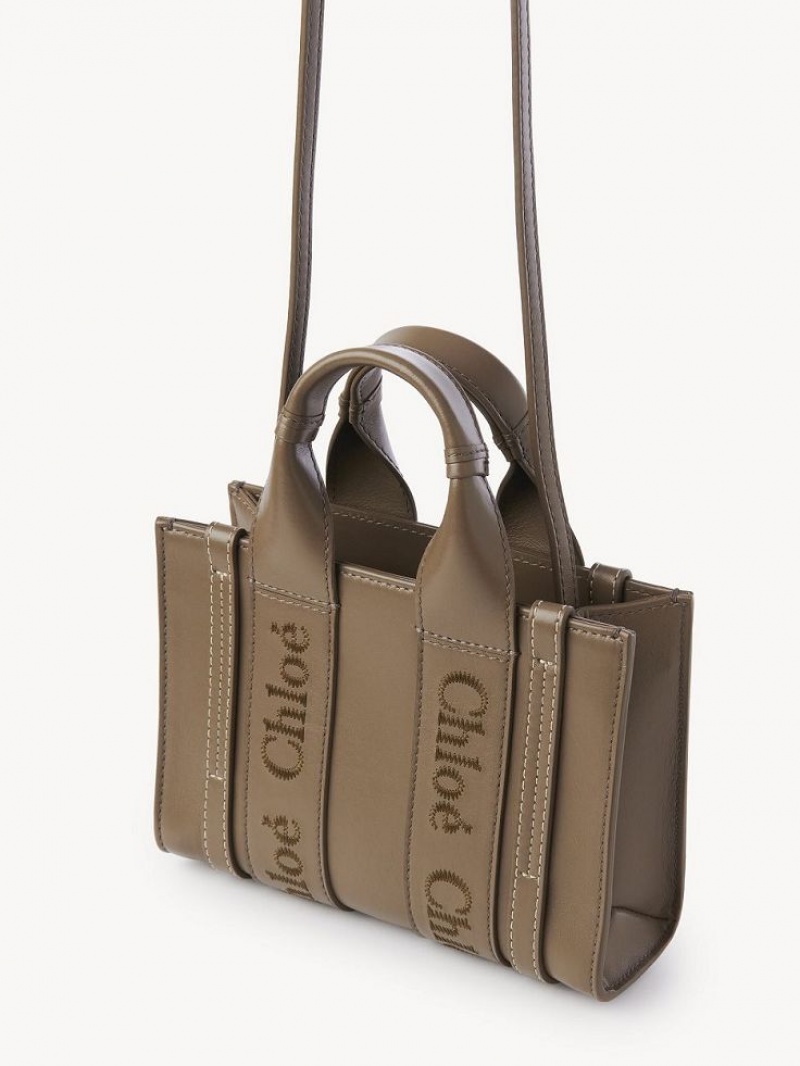 Chloe Mini Woody Çapraz Askılı Çanta Yeşil | CHE-SR13521