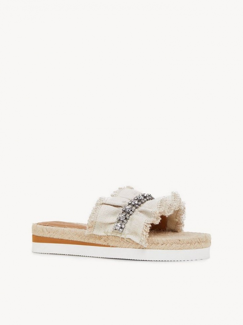 Chloe Mollie Espadril Düz Ayakkabı Gümüş | CHE-SR14801