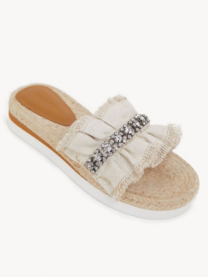 Chloe Mollie Espadril Düz Ayakkabı Gümüş | CHE-SR14801