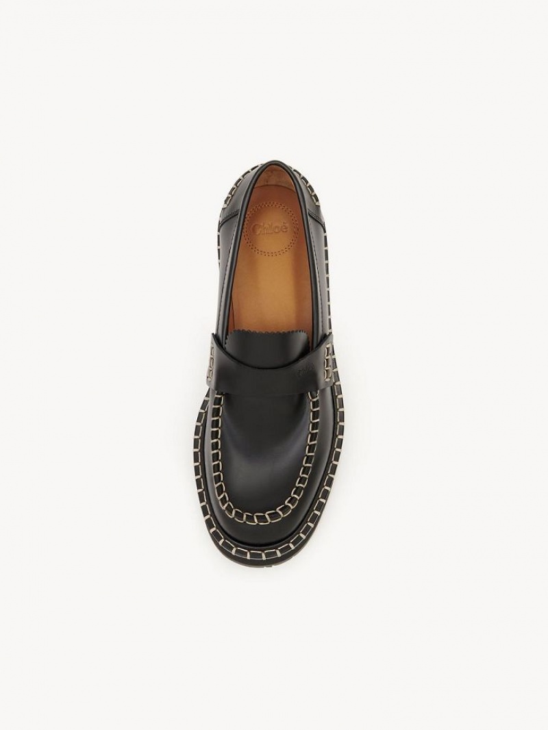 Chloe Noua Düz Loafer Siyah | CHE-SR14248