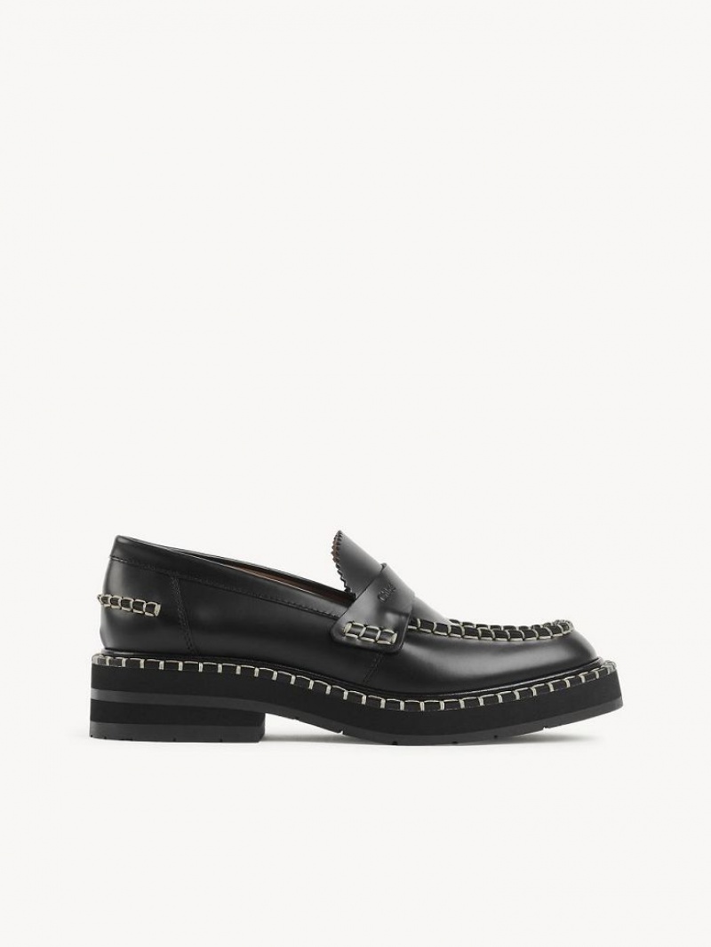 Chloe Noua Düz Loafer Siyah | CHE-SR14248