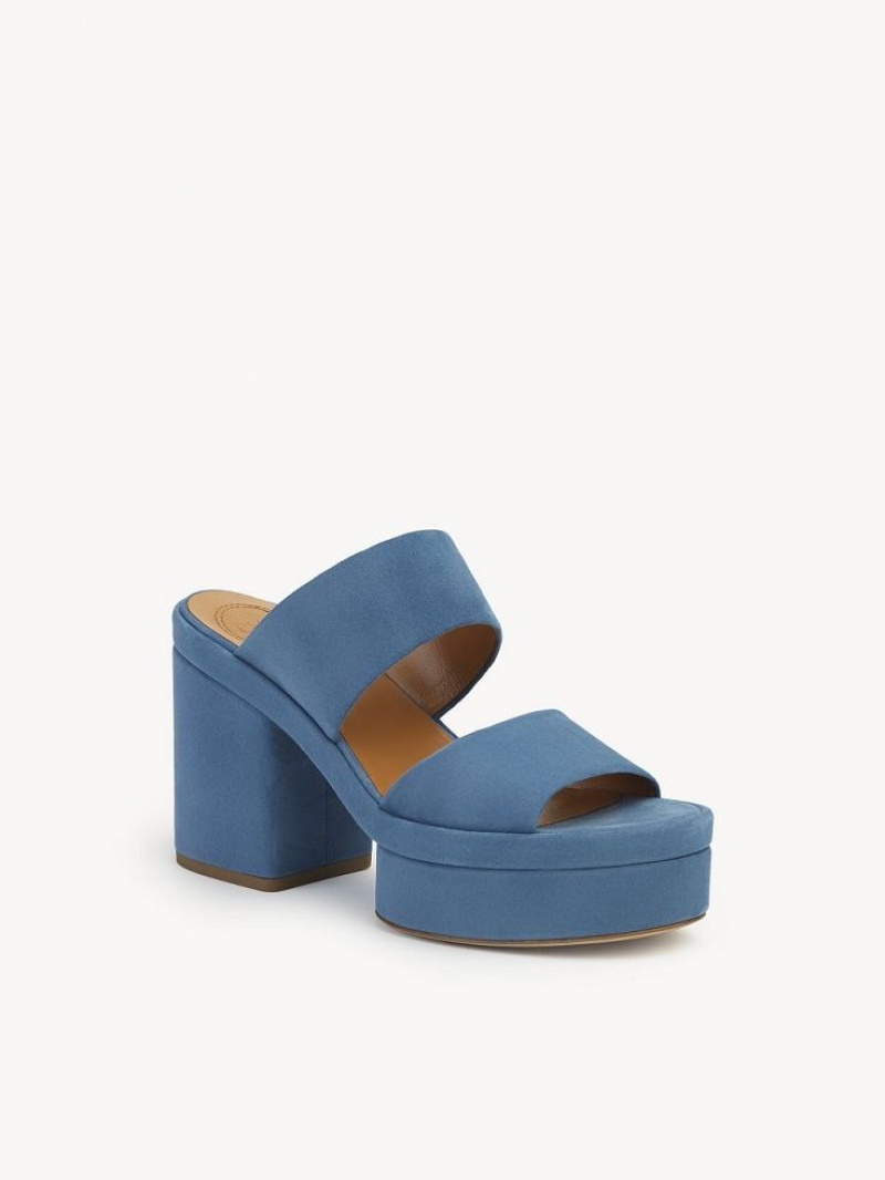 Chloe Odina High-heel Sandalet Koyu Mavi | CHE-SR14166