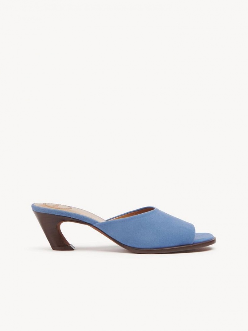 Chloe Oli High-heel Mule Koyu Mavi | CHE-SR14158