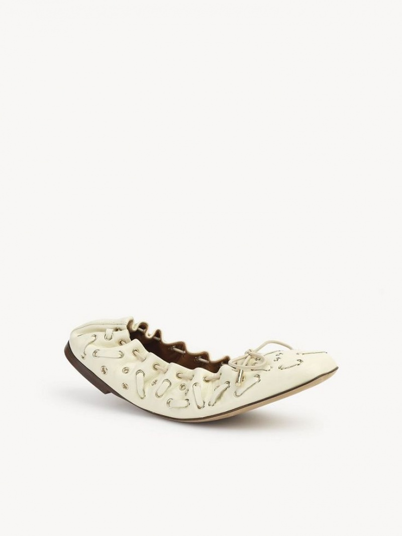 Chloe Oracia Ballet Flat Beyaz | CHE-SR14266